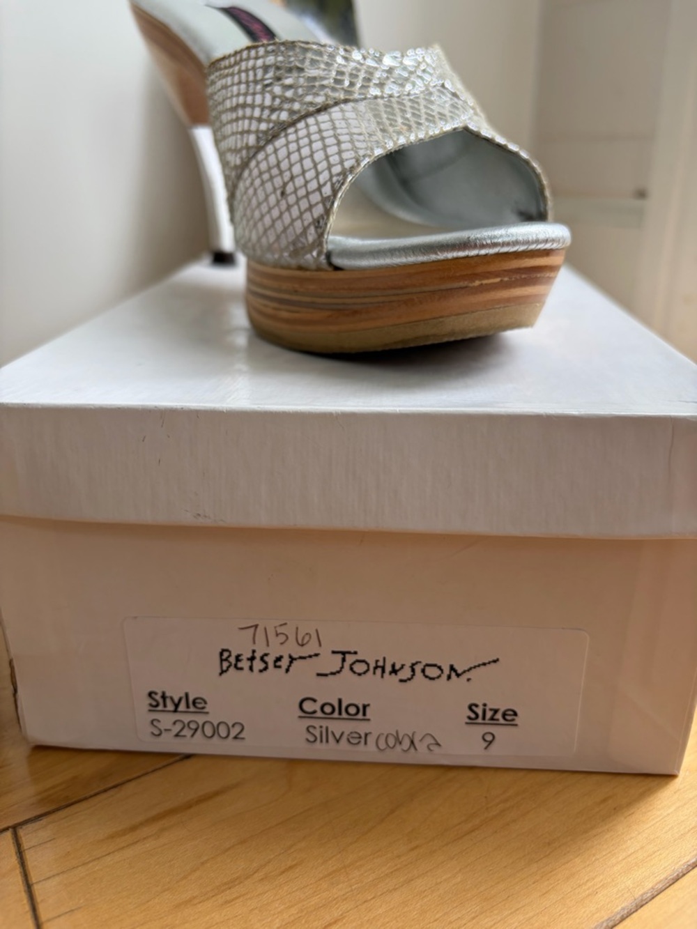 Betsey Johnson Silver Platform Sandals - Picture 10 of 10